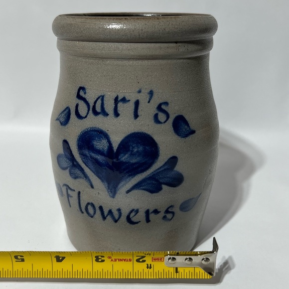 Rowe Pottery Saris Flowers crock - Picture 6 of 6